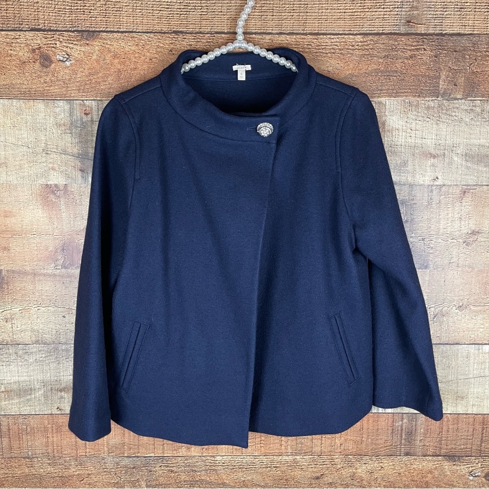 J. Crew Navy Blazer Jacket Coat Women’s Size Small